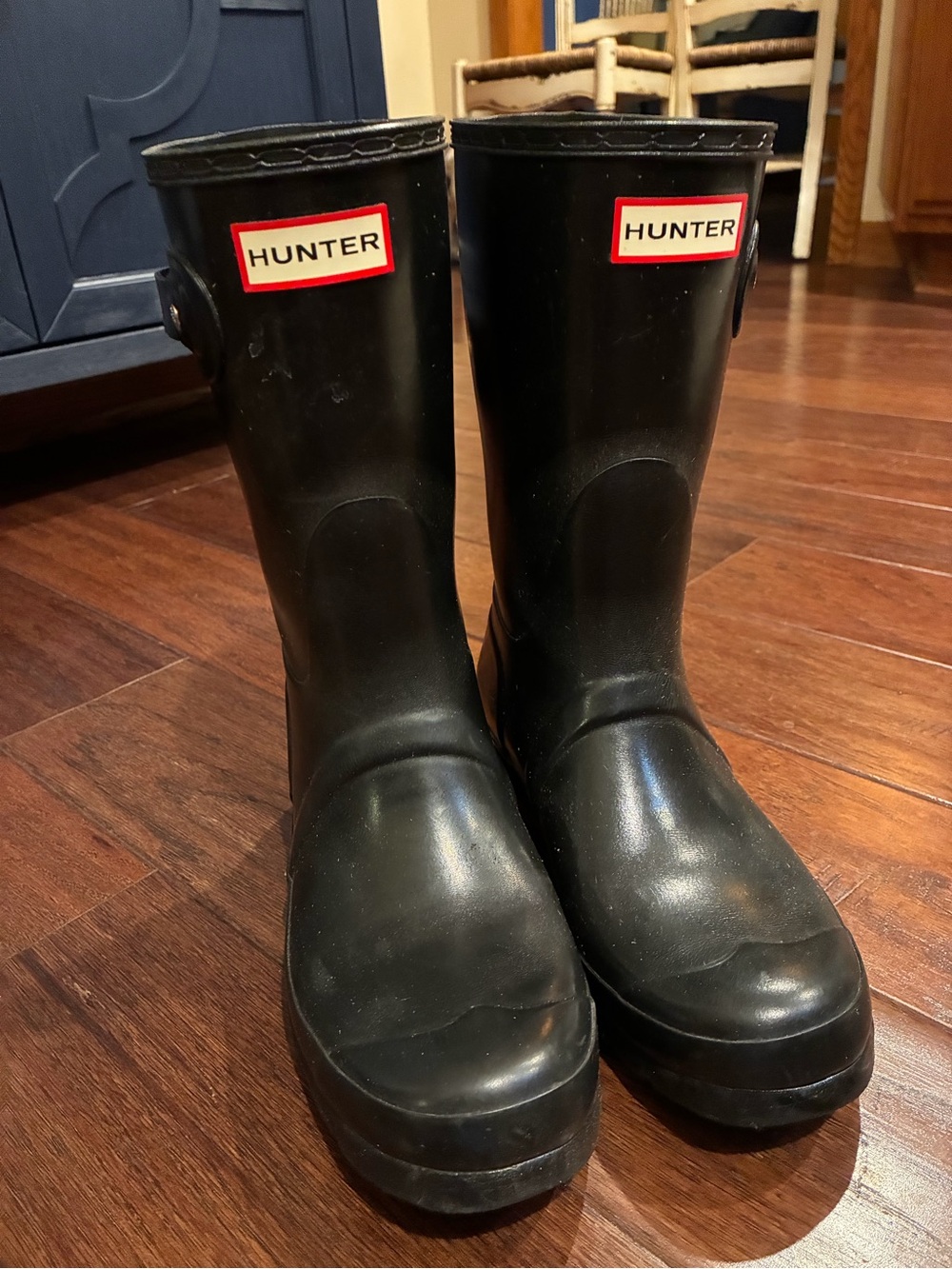Hunter Mid-Calf Rain Boots, Size 8, Black- USED